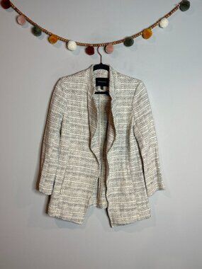 Banana Republic textured boucle open blazer jacket